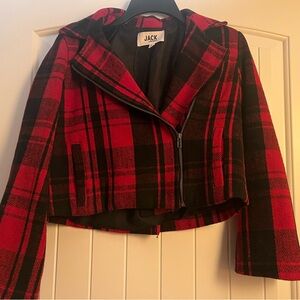 Cropped plaid jacket